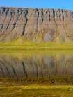 Iceland. Landscape in fjord Alftafjordur during autumn. Art Print